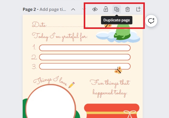 duplicate page