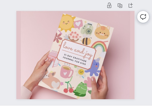 mockup of journal for kids