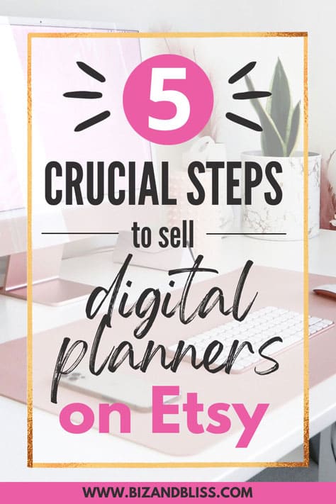 how to sell digital planners on etsy pin