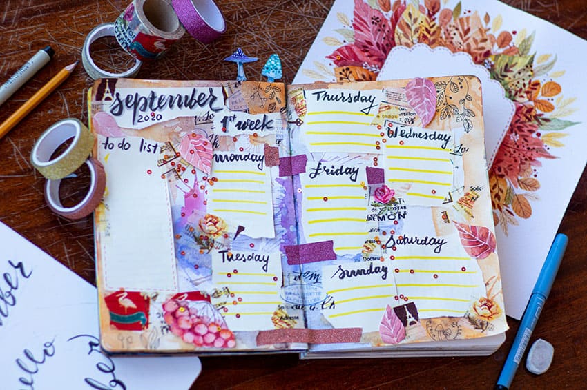 a fall themed scrapbook with name of months cheap fall activities for adults