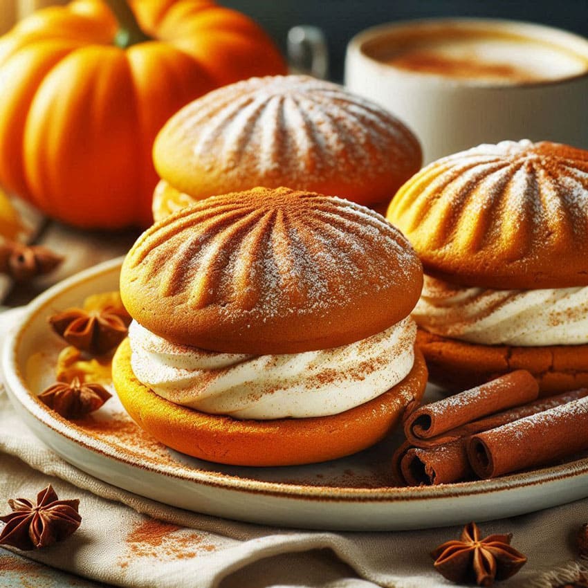 pumpkin cheesecake whoopie pies