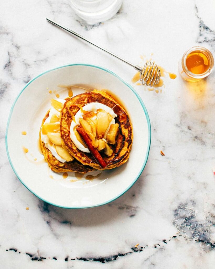 gingerbread blender pancakes as one of the best easy and cheap gluten free fall desserts