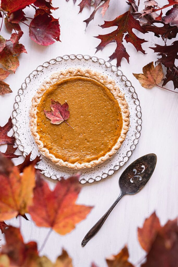 pumpkin pie as one of the best easy and cheap gluten free fall desserts