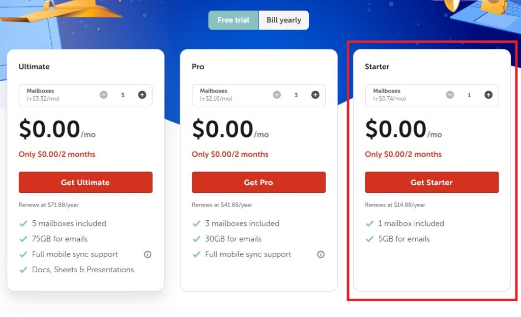 namecheap business email starter plan