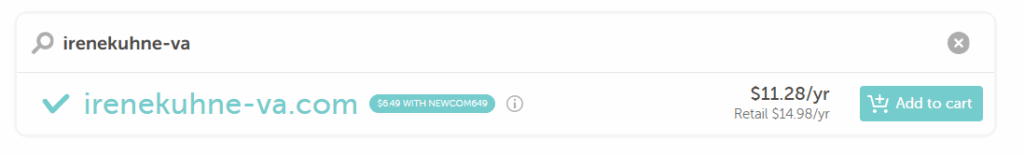 custom domain available for purchase in namecheap