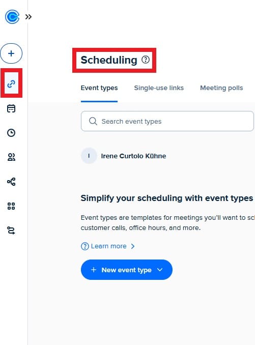 creating calendar on calendly